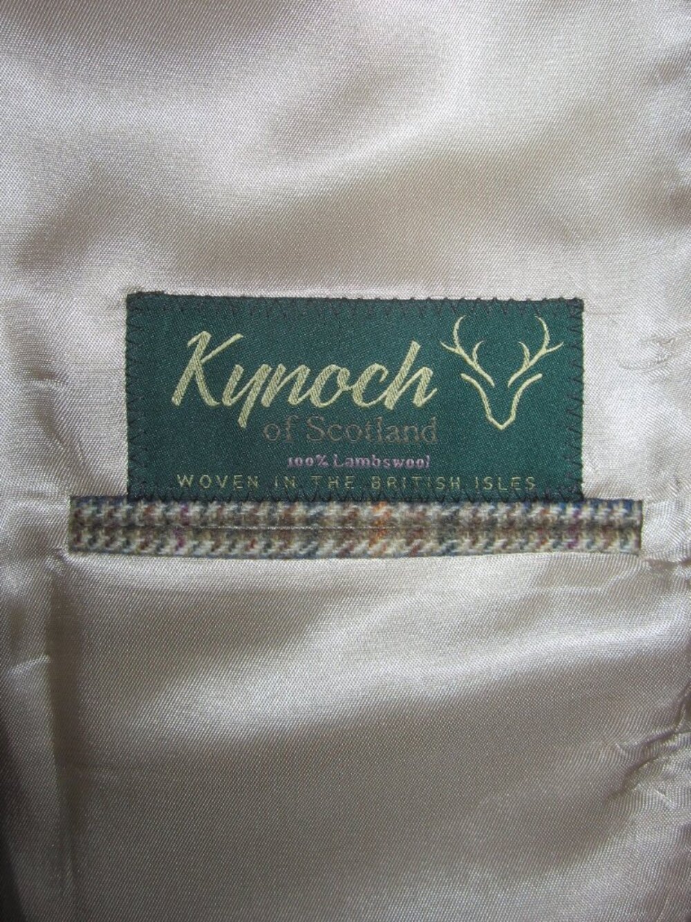 BEN SILVER Kynoch of Scotland 100% Lambswool Glen Plaid Sport Coat Men’s 46 R - Picture 11 of 15